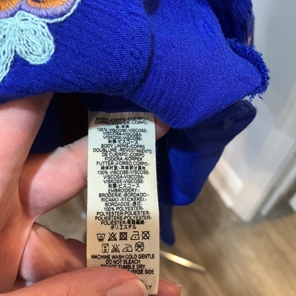 Free People Dress “Oxford Embroidered Mini” (Blue) - Picture 11 of 11